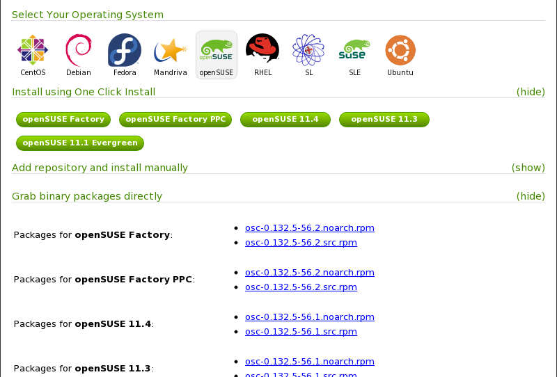openSUSE download page for package from OBS openSUSE download page for package from OBS