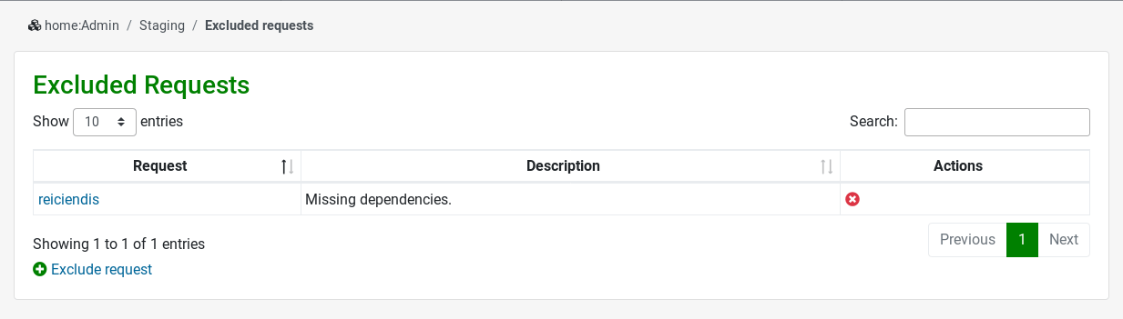 Exclude Requests