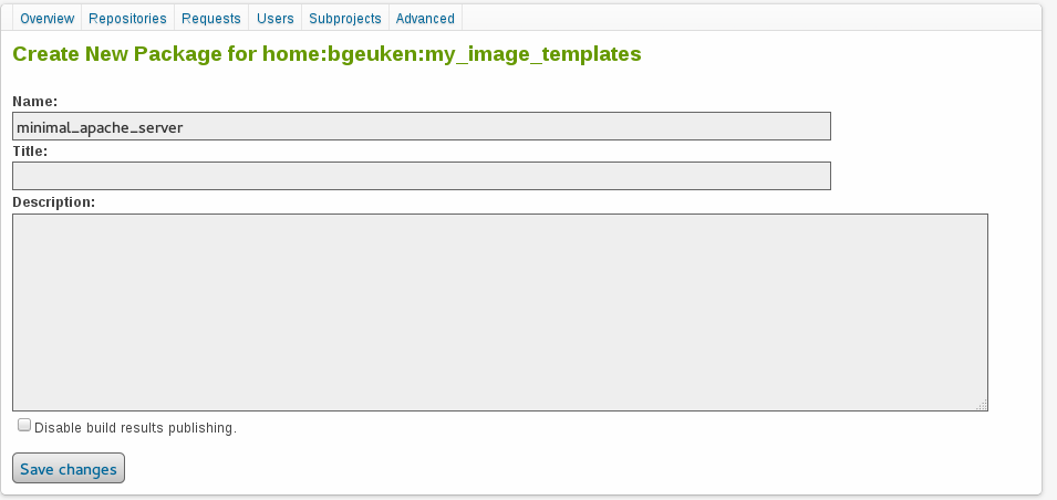 Creating a Package container